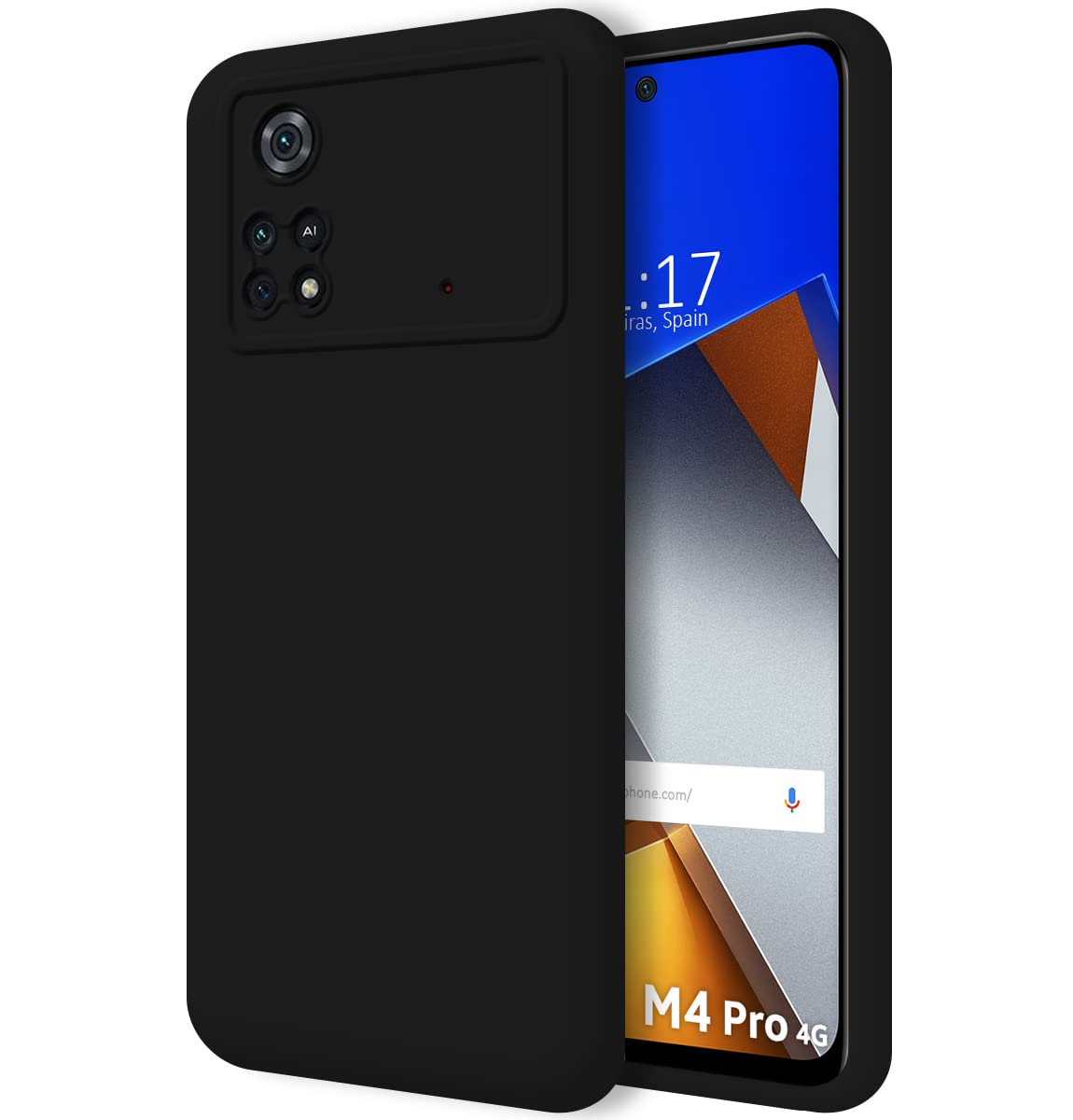 Tumundosmartphone Silicone Liquid Ultra Soft Case for Xiaomi Little M4 Pro 4G Colour Black