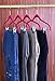 Utopia Home Velvet Skirt Hangers with Clips 12 Pack - Non Slip Velvet Clothes Hangers with Notches for Pants and Coat - Slim and Heavy Duty with 360 Degree Swivel Hook - Pink