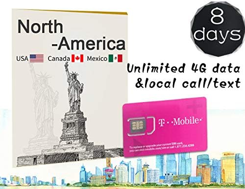 T-Mobile Prepaid SIM Card 12 Days - Unlimited Talk, Text, and Data in USA - 5GB Data in Canada and Mexico