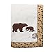 Trend Lab Northwoods Framed Soft Fleece Receiving Blanket, Moose Applique, 30x40 Inch (Pack of 1)