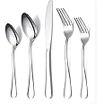 Flatware Set 20 Pieces, Kyraton Stainless Steel Silverware Set, Strong Anti Rust, Stainless Steel Cutlery Set, Utensils Set Service for 4