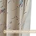 Flamingo P Printed Pair (2 Panels) Soft Microfiber Room Darkening Thermal Insulated & Heating Against Grommet Top Blackout Taupe Country Birds Pattern Curtains/Drapers 63 by 52 inch