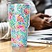 30 oz. Tumbler Double Wall Stainless Steel Vacuum Insulation Travel Mug with Crystal Clear Lid and Straw, Water Coffee Cup for Home,Office,School, Ice Drink, Hot Beverage,Flamingo