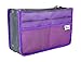 Periea Chelsy Purse Organizer - Handbag, Tote, Bag Organizer Insert - 13 Pockets, 3 Sizes, 39 Color Designs - Perfect Cosmetics Travel Pouch for Make Up (Purple, Medium)