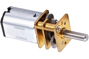 LAGOGIA 3V 100RPM Micro DC Gear Speed Reduction Motor with Full Metal Gearbox Motor GA12-N20 3mm Shaft for Robot Models, RC Cars, DIY Toys, Pack of 1, Silver