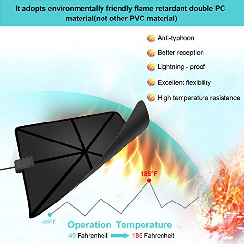 image for Amzgrace HD Digital TV Antenna - Best Amplified HDTV Antenna 60 Mile R