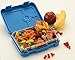 WonderEsque Bento Lunch Box - Leak-Proof Container - For Adults and Kids - 4 Compartments – Non-Toxic BPA-Free Materials - Microwave-Safe Inner-Tray – Weight 1.2LB - Size 8.9x7.2x2 inch (MARINE BLUE)