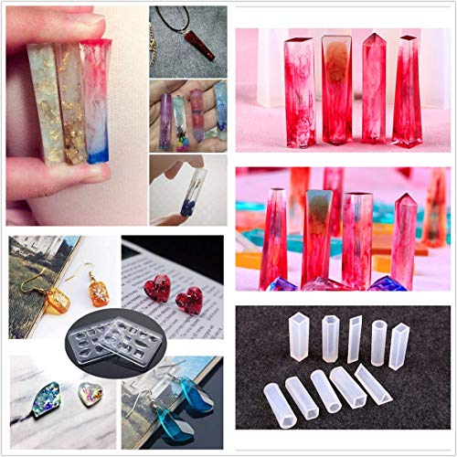 UV Epoxy Resin Jewelry Kit Cristal NonToxic, 3 Epoxy + 11 Molds 31