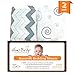 Bassinet Sheet Set - 2 Pack Jersey Cotton Fitted Sheets - Grey/White Unisex Baby Bedding Design