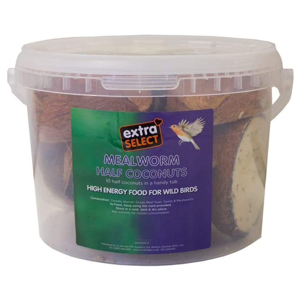 Extra Select Half Coconuts In Tub Mealworm 1x10