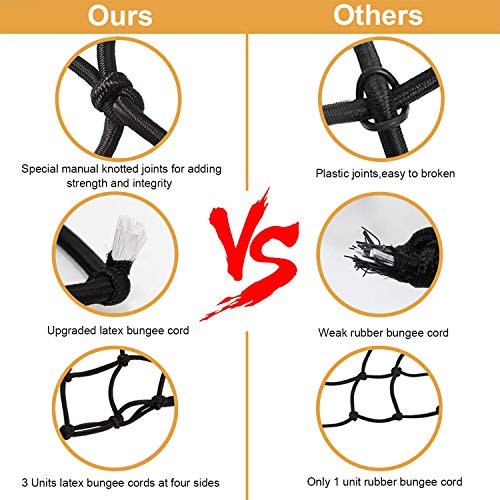 image for RELIANCER 4'x6' Latex Bungee Cargo Net Stretches to 8'x12' Heavy Duty 