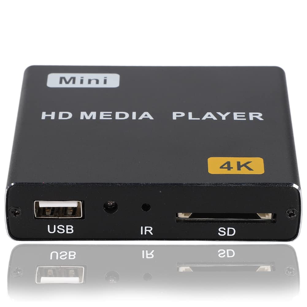 Digital Media Player,4K Digital Media Player, HDMI USB S/SPDIF Home Music Video Player, Support USB Drives SD Cards Media Players(UK)