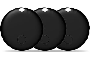 UMOVEN Air Tags, Smart Tag Works with Find My App (iOS Only), Keys Finder and Item Locator for Luggage, Backpack, Suitcases and More, Replaceable Battery, IP67 Waterproof Tracking Tags-3 Pack (Black)