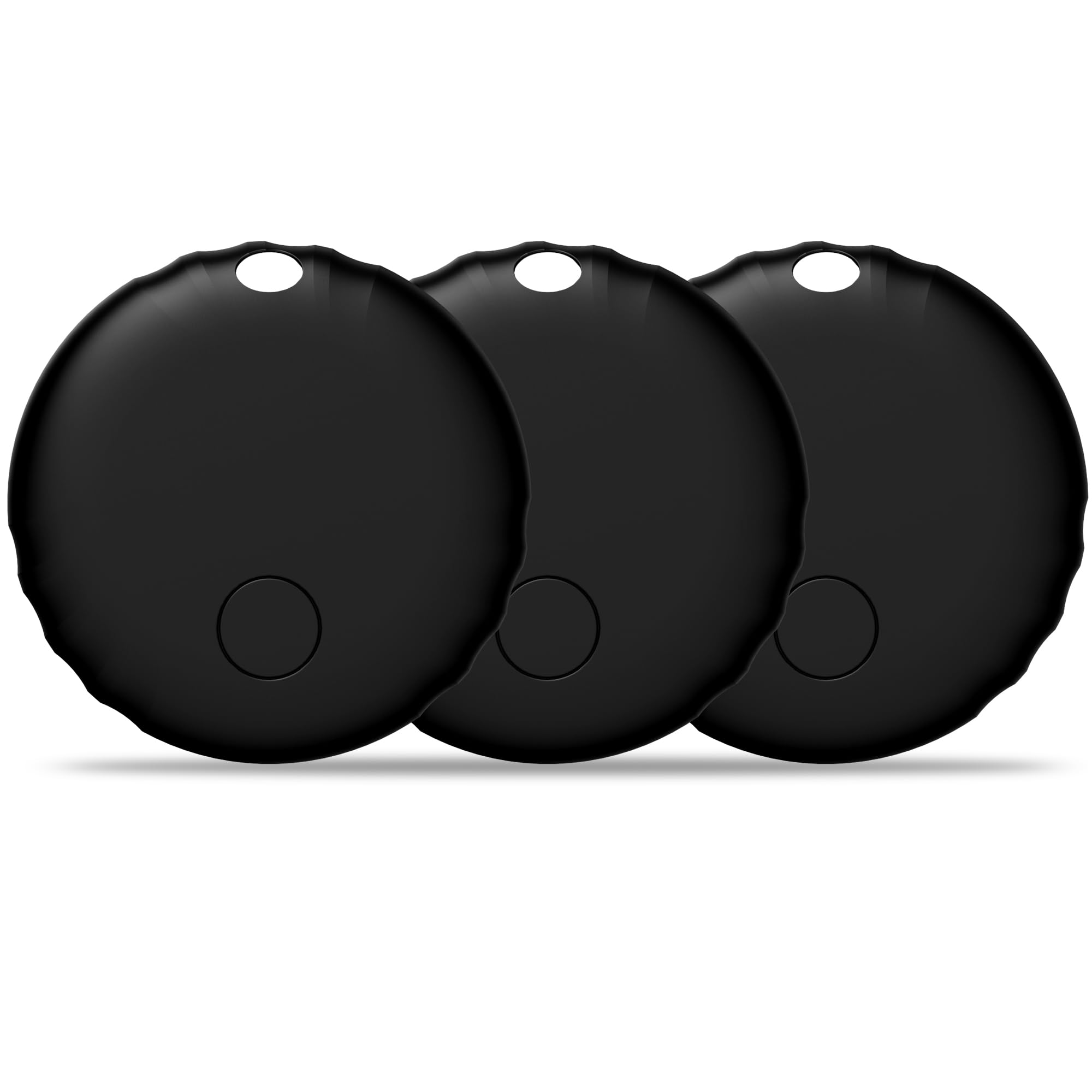 Photo 1 of Tracker Tag, Smart Tag Works with Find My App (iOS Only), Keys Finder and Item Locator for Luggage, Backpack, Suitcases and More, Replaceable Battery, IP67 Waterproof Tracking Tags-3 Pack (Black)