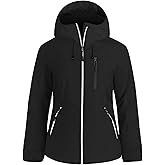 GEMYSE Women's Waterproof Winter Jacket Ski Snow Jacket Windproof Warm Rain Coat Insulated Sonwboard Hooded Jacket