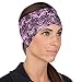 TrailHeads Women's Print Ponytail Headband – 12 prints - Made in USA - purple geometric