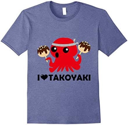 Mens I Heart Takoyaki Short Sleeve Tee Shirt XL Heather Blue