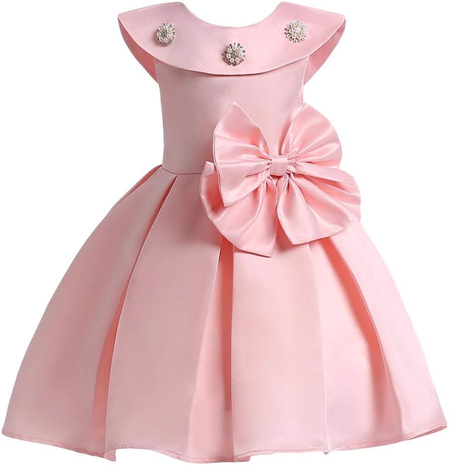 Sofyana Row Silk Peach Baby Girl Dresses Kids Frocks 1-2years