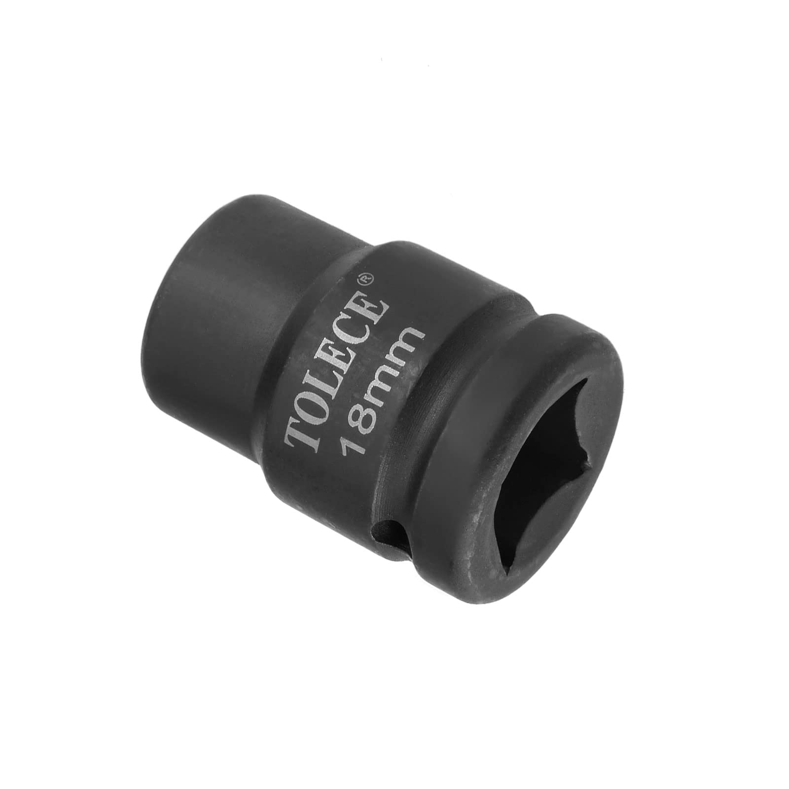 Kozelo Shallow Impact Socket - [3/4 Inch x 18mm] Square Drive for Car Mechanical Equipment Repair Use, 6 Point Metric Sizes CR-MO Steel
