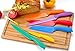 Utopia Kitchen 7 Piece Color-Coded Non-Stick Knife Set - 6 Knives plus Cutting Board