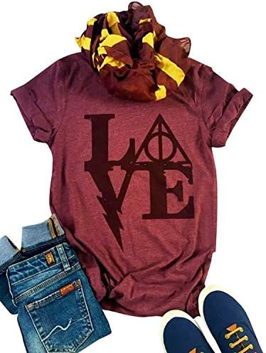 Love Graphic T Shirt Letter Print Cute Funny Shirts Summer Casual Short Sleeve Tees Tops Vacation T-Shirt