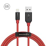 Apple MFi Certified Lightning to USB Charger Braided Cable BlitzWolf 6ft Data Charging Cord Connector for iPhone 8 / 7 / 7 Plus/ 6s / 6s Plus / 6 / 5 /5s/ 5c,iPad Air, iPad Pro, iPad mini, iPod