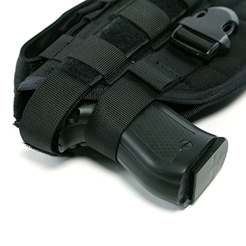 DYJ Adjustable Right Handed Tactical Molle Modular Belt Holster For Pistol(1000D) (Black) - Thumbnail 3