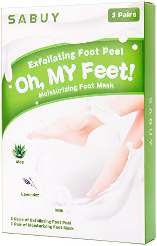 Oh,My Feet! 3 Pairs! 2 Pairs of Foot Peel Mask and 1 Pair of Moisturizing Foot Mask, Foot Care Treatment for Removing Aged Cuticle, Calluses, Dead Cells and Moisturizing Your Feet Skin