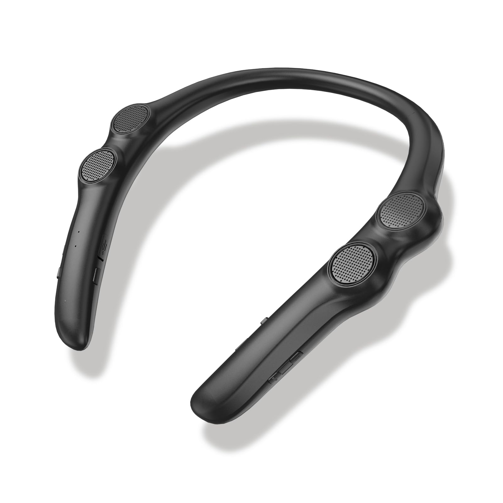 ネックスピーカー 【まるで無重力！超軽量78g】 Bluetooth 5.4 スピーカー ブルートゥース ワイヤレススピーカー テレビ用 高齢者 手元スピーカー 日本語音声案内 首掛け 耳元 肩掛け ウェアラブル マイク付き 2台同時接続 ハンズフリー通話/テレビ/ゲーミング/家事/テレワーク 防水IPX4 Skybest 送信機付属しません(ブラック)商品画像