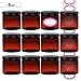 DilaBee 12-Pack 8 Ounce Amber Refillable Plastic Slime/Cosmetic Containers with 12 Labels for Beauty Products Jars for Cream, Exfoliating Scrub, Face Masks, Gel, Putty, Lotion and Laboratory Samples