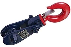 MEANING4 2 Ton Snatch Block Pulley with Hook, Swivel Hook 3 in. Single Sheave, Winch Pulley for Rollback Wrecker Car Hauler, Suitable for Wrecker Roll Back Recovery Tow Trucks