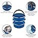 Healthy Human Portable Dog & Pet Travel Bowls with Lid - Human Grade Stainless Steel - Ideal for Food & Water - Blue - 2 Bowl Set