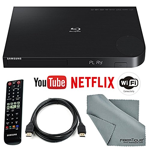Samsung-BD-J6300-Near-4K-Upscaling-Wi-Fi-and-3D-Blu-ray-Disc-Player-with-HDMI-Cable-Remote-FiberTique-Cleaning-Cloth