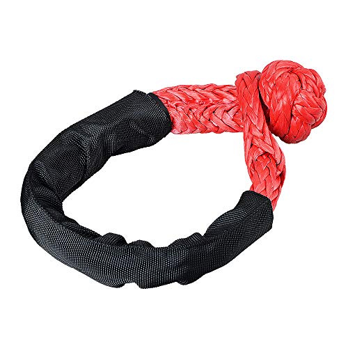 Astra Depots Set of 2PCS Red 1/2" Soft Shackle Rope Synthetic with Protective Sleeve (38,000LBs Max Breaking, WLL 15,000 LBs - 7.5 Tons) - Thumbnail 5