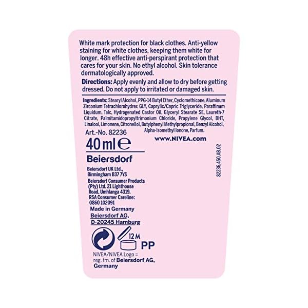 NIVEA Black & White Invisible Original Anti-Perspirant Deodorant Stick Pack of 6 (6 x 40ml), 48hr Deodorant for Women…