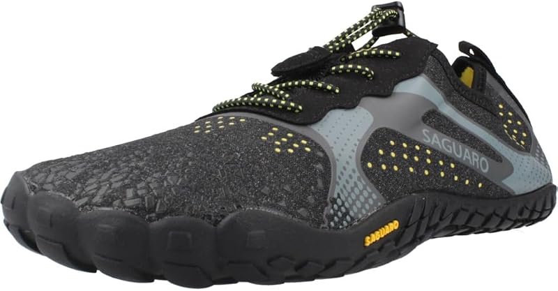 Barefoot Shoes Uomo Donna Scarpe Barefoot - Scarpe Minimaliste Scarpe da Palestra - Traspiranti Scarpe da Scoglio - Punta Larga e Suola a Goccia Zero Nero Fumoso, Gr.45 EU