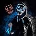 Gwei Halloween Mask Scary LED Light Up Mask -for Festival Cosplay Halloween Festival Party (2 Pack) (Red+Blue)