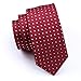 Barry.Wang Classic Red Woven Tie Hanky Cufflink Set