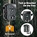 Tvird Trail Camera 16MP 1080P Wildlife Camera Super Night Vision Hunting Camera 125° Detecting Range and 66 FT Motion Activated with 2.4'' LCD Display IP66 Waterproof Protected Design