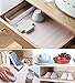 Yolife Shelf Liner for Kitchen, Washable Non-Slip Drawer Cupboard Liner, Adjustable Odorless Refrigerator Mats, Easy to Clean 11.859inch (Transparent)