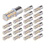 AUTOSAVER88 1156 LED Light Bulbs - [20 Pack] 3500K Warm White LED Lamp for RV Trailer Camper Interior Signal Light