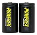 Powerex Low Self-Discharge Precharged D Rechargeable NiMH Batteries, (MHRDP2), 2-pack