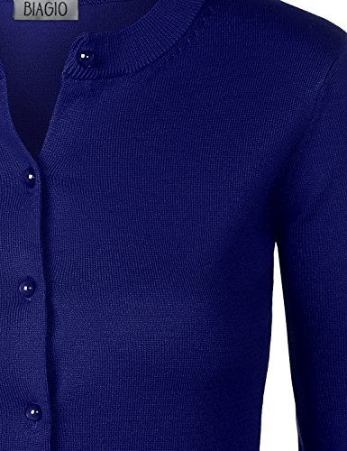 BIADANI Women's Button Down Cardigan - Long Sleeve Soft Knit Sweater, Pearl-Like Buttons - View #10