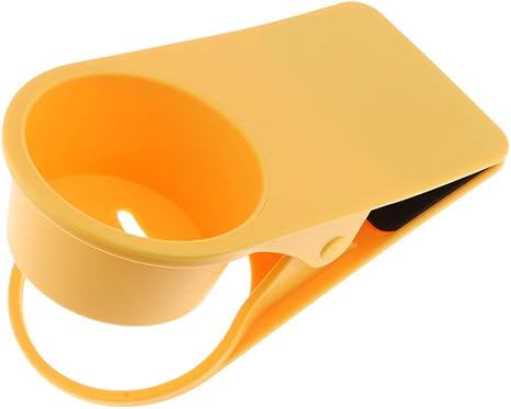 Amazon ドリンクホルダー クリップ式 カップホルダー Abs製 内径約 8 5cm 最大荷重約5kg イエロー グラスホルダー オンライン通販