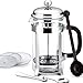Homitt 34oz French Press Coffee Maker & Tea Maker (8-Cups) with 3 Extra Replacement Screen Mesh,1 Stainless Steel Mixing Spoon, 1 Measuring Spoon.