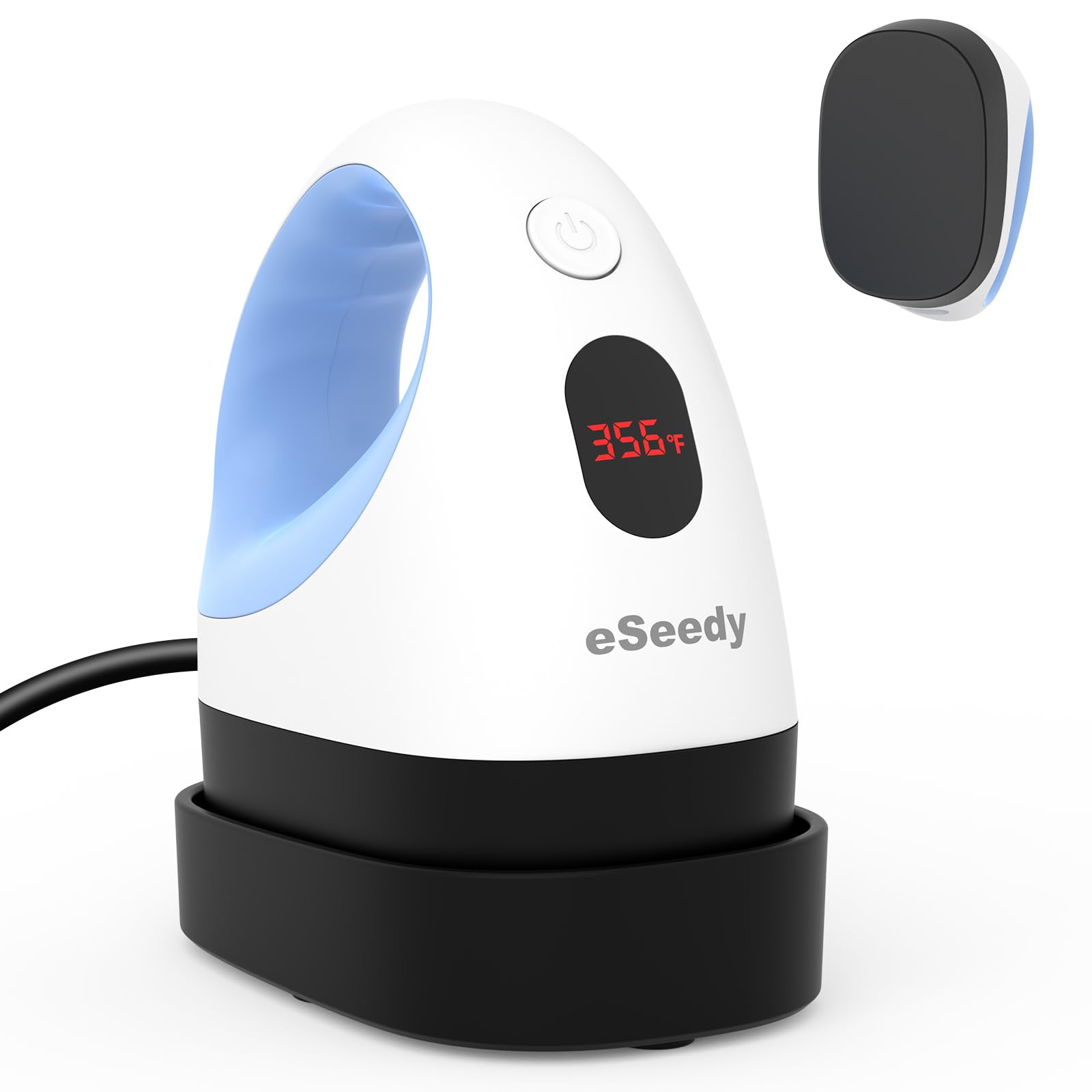 Photo 1 of eSeedy Mini Heat Press Machine, 3 Heat Settings& Fast Heating, 15 Mins Auto-Off, Insulated Safety Base, Mini Iron for Crafting, T Shirts, Hats, Heating Transfer Projects(White Blue)