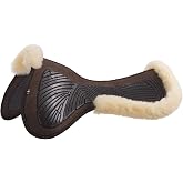 Acavallo Close Contact Twin Sided Gel Saddle Pad Half Sheepskin Edge, Size 3, Natural, Horse Equipment Accessories