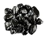 Crystal Allies Materials: 1lb Bulk Tumbled Snowflake Obsidian Stones from South Africa - Large 1" Polished Natural Crystals for Reiki Crystal Healing *Wholesale Lot*