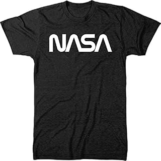 NASA Vintage White Worm Logo Men’s Modern Fit Tri-Blend T-Shirt