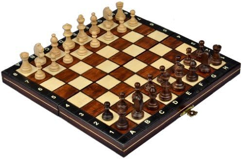Wegiel Magnetic Wooden Tournament Travel Chess Set - Medium